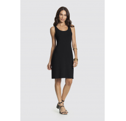 VESTIDO CURTO CANELADO BÁSICO PRETO REATIVO - LUNENDER