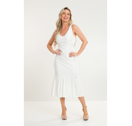 VESTIDO MIDI VICENZA BOTOES - ROBE BELLE